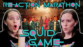 Squid Game  Season 1 Reaction Marathon  First Time Watching [upl. by Schick601]