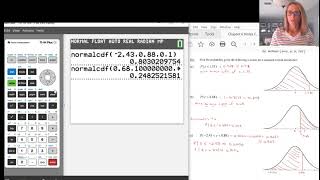 Normalcdf examples on a TI84 Plus CET [upl. by Aloivaf]