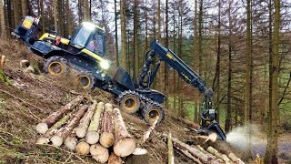 🌲 Ponsse Ergo amp Alpine traction winch • PonsseWeek • KluteLenze • Harvester in Action • Part1 🌲 [upl. by Aihsemek]