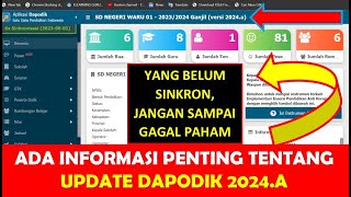 INFORMASI PENTING TENTANG UPDATE DAPODIK VERSI 2024a TERBARU [upl. by Hachmin]