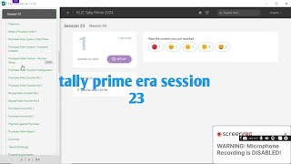 tally prime era session 23  Tally प्राइम इरा शेषन answer [upl. by Pinkham]