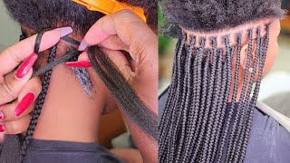 HOW TO BOX BRAIDS Short Hair [upl. by Zetnwahs954]