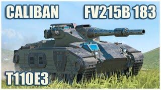 FV215b 183 T110E3 amp Caliban • WoT Blitz Gameplay [upl. by Alhsa]