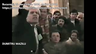 REVOLUȚIA ROMANA  quotŢARA SE NUMEȘTE  ROMANIAquot  Dumitru Mazilu 22 decembrie 1989 [upl. by Htennek]