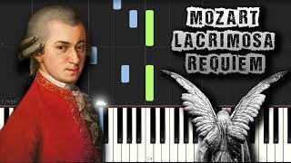 Mozart  Lacrimosa Requiem  Piano Tutorial Synthesia Download MIDI [upl. by Atinihc]