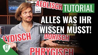 Modes Kirchentonleitern  verständlich erklärt  Gitarren Tutorial Deutsch [upl. by Egamlat369]