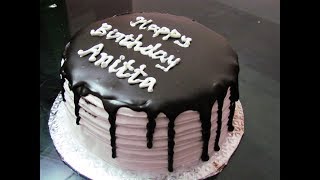 How to make Chocolate Drippping Cake Video Fresh Cream Cake SanJinis Cakes [upl. by Ahseikan]