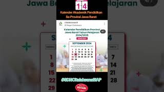 Kalender Akademik Provinsi Jawa Barat Tahun Pelajaran 20242025 Semester 1 [upl. by Nerral707]