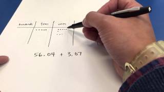 add decimals place value chart [upl. by Airdnaxila]