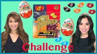 Bean Boozled Challenge Jelly Belly Beans with Kinder Surprise Eggs [upl. by Atteloc]