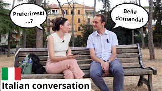 Italian conversation che cosa preferisci questo o quello Subtitles [upl. by Irakuy]