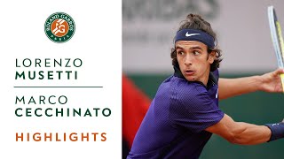 Lorenzo Musetti vs Marco Cecchinato  Round 3 Highlights I RolandGarros 2021 [upl. by Merc]