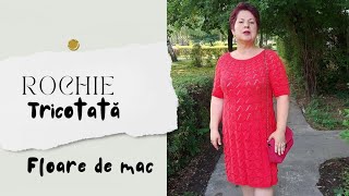 Rochie tricotata  floare de mac Partea I [upl. by Evan]