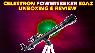 Celestron Powerseeker 50AZ unboxing and review [upl. by Nylirahs]