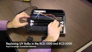 Replacing the Ultraviolet UV Bulbs in a RCD1000 and RCD2000 Counterfeit Detector [upl. by Enecnarf]