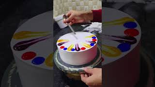 Multi Colour Cake Design  Multi Colour shorts youtubeshorts viralvideo [upl. by Ailito704]