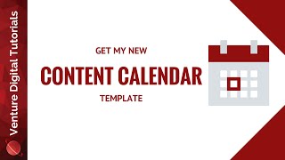 Content Calendar Template FREE [upl. by Ydnil]