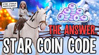 300 STAR COIN CODE UPDATE STAR STABLE ANSWERED ARE WE GETTING THE 300 STAR COIN CODE IN 2023 [upl. by Elisa]