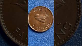 Old 1942 Farthing George vi 😊coin numismatics money [upl. by Dorisa]