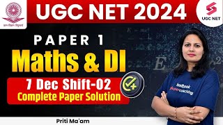 UGC NET Paper 1  UGC NET 2024 Paper 1 Data Interpretation amp DI Paper Solution Shift2  Priti Maam [upl. by Yrollam]