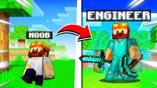 Using ENGINEERING to survive Minecraft [upl. by Wiese631]