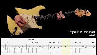 Pope Is A Rockstar  Sale quotGo Little Rockstarquot Guitar Cover with Tabs [upl. by Dyl]