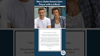 Harry Styles honors Liam Payne with a tribute on Instagram harrystyles onedirection liampayne [upl. by Hentrich]