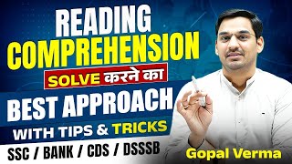 Reading Comprehension For All SSC Exams  Reading Comprehension Tips and Tricks  Gopal Verma Sir [upl. by Quillan567]