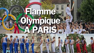 FLAMME OLYMPIQUE A PARIS  14 Juillet 2024 [upl. by Htidirem]