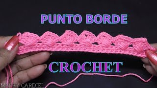 COMO TEJER PUNTO BORDE A CROCHET [upl. by Sairacaz]