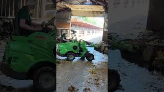 Powerful Machines 🚜 Cleans Manure machine tractor farming work howto power cleaning farmer [upl. by Aihsatan677]