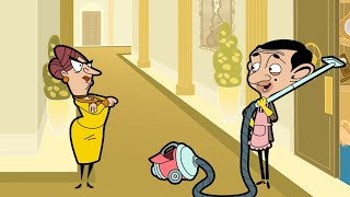 Vacuuming Everything Up Mr Bean  Mr Bean Animated  Clip Compilation  Mr Bean World [upl. by Yhcir927]