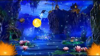 Meditation relaxing night moon seen with music [upl. by Nadean899]