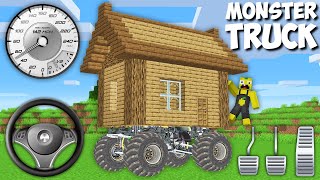 My HOUSE BECOME A BIG MONSTER TRUCK in Minecraft  NEW SECRET CAR [upl. by Grace]