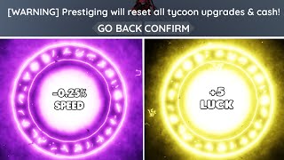 How To Maximize PRESTIGE And Obtain New Relics IN Tycoon RNG 48 Hours Later [upl. by Ailido]