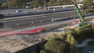 Warringah Freeway Upgrade time lapse  Sunday 14 July 2024 [upl. by Ramsden489]