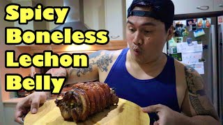 SPICY BONELESS LECHON OVEN ROAST CEBU LECHON [upl. by Airrotal]