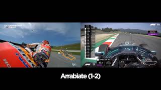 Mugello Lap Onboard Marquez vS Hamilton [upl. by Arrol220]