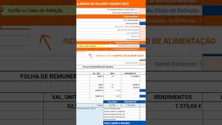 Como utilizar calculadora salário líquido 2023 shorts [upl. by Ahearn]