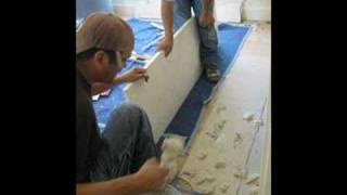 Limestone Fireplace Mantel Installation [upl. by Moe]