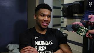 Giannis Antetokounmpo Postgame Press Conference  12924 [upl. by Winson]