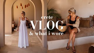 CRETE VLOG  WHAT I WORE ON HOLIDAY  END OF SUMMER OUTFITS [upl. by Cristoforo674]