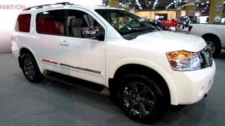 2013 Nissan Armada Platinum  Exterior and Interior Walkaround  2013 NY Auto Show [upl. by Nilrem]