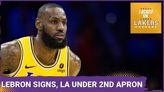 EMERGENCY PODCAST LeBron James Signs New 101355M Deal Keeps the Lakers Below the Second Apron [upl. by Animlehliw195]