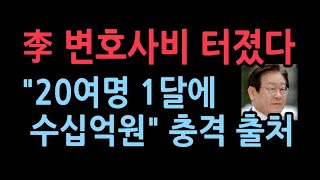 이재명 사건 담당 변호사 20여명 1달에 수십억원 지출예상변호사비의 충격 출처 서정욱변호사 [upl. by Howarth]