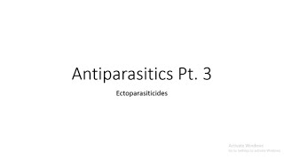 Ectoparasiticides VETERINARY TECHNICIAN EDUCATION [upl. by Anan]