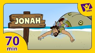 Story about Jonah PLUS 15 More Cartoon Bible Stories for Kids [upl. by Notterb395]