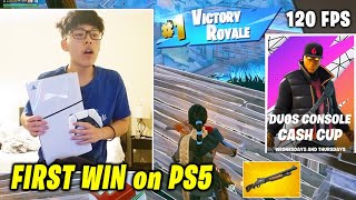 AsianJeffs FIRST TIME Playing PS5 Fortnite amp First Win in Console Cash Cup [upl. by Drucie629]