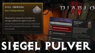 SIEGEL PULVER FARMEN die BESTEN QUELLEN TIPPS amp TRICKS DIABLO IV [upl. by Shutz]