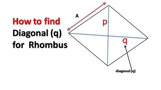 How to find Diagonal q for Rhombus [upl. by Utter]